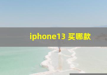 iphone13 买哪款